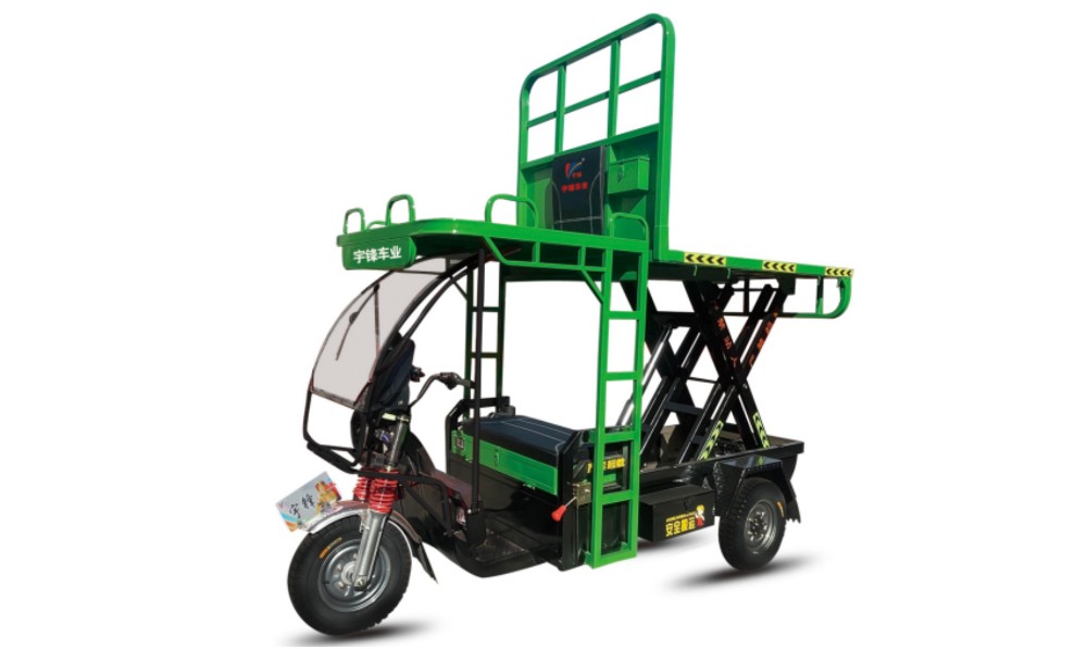 SJ-002-1平板升降車(帶玻璃承重棚，可升高2m)