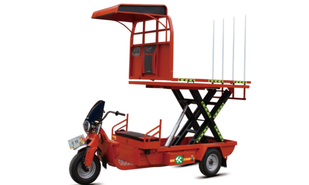 SJ-002-2平板升降車(帶簡易遮陽棚，可升高2m)